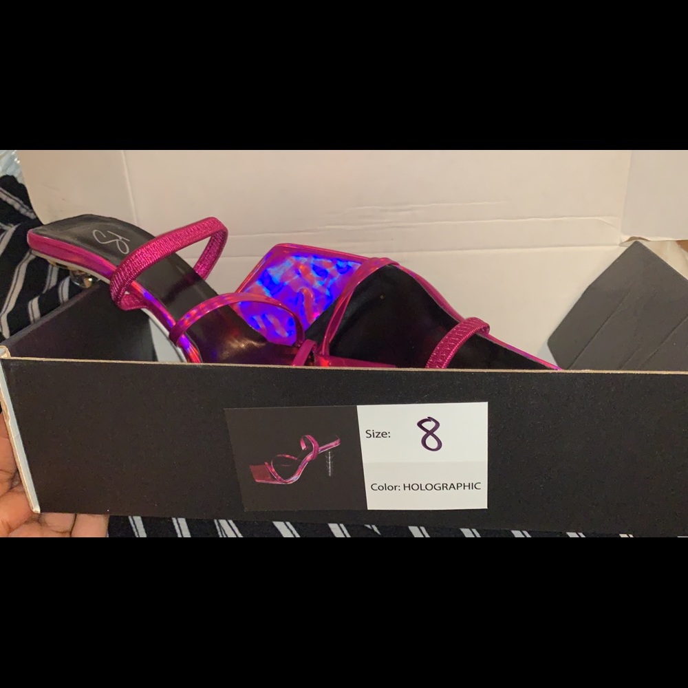 Sel Doval Holographic Pink heels